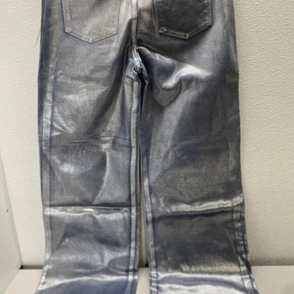 NEW JOE’S JEANS Womens THe Mia High Rise, Wide Leg Party Blue Foil Jeans Size 31 - Picture 3 of 11